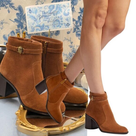 Kurt Geiger Shoes - 🆕 KURT GEIGER LONDON 🧿 NIB Shoreditch Block Ankle Boot, Tan Suede Sz39 US 8.5